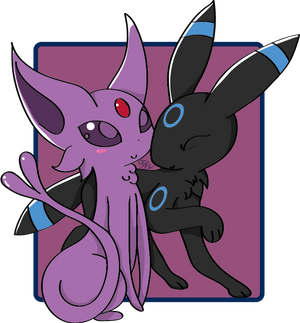 Espeon and Umbreon Commission for Richie