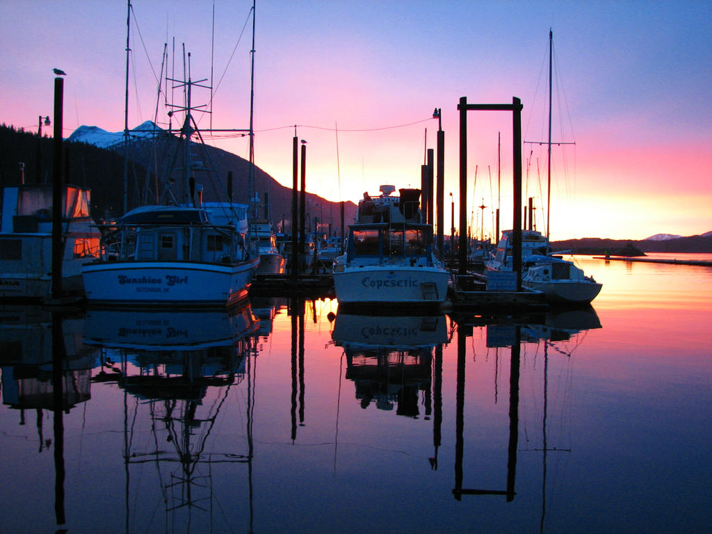 winter sunrise at Bar Harbor