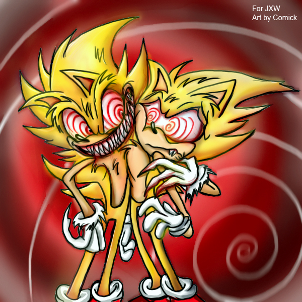 DevArts✏️ (EMERGENCY COMMISSIONS ARE OPEN!) on X: Fleetway Super Sonic vs  EXEs (Colored ver.) And yes, Sunky is here.  / X