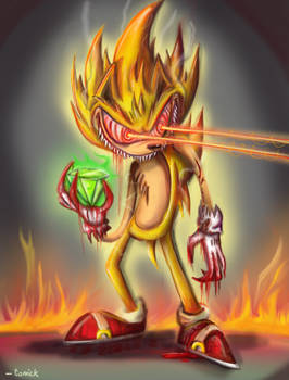 Super Sonic Fleetway- Eye Blast