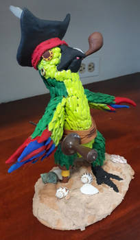 Captain Blackbeak the Pirate Parrot right side