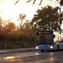 Sunset in Ujpest w/ Mercedes Citaro G (2016.10.26)