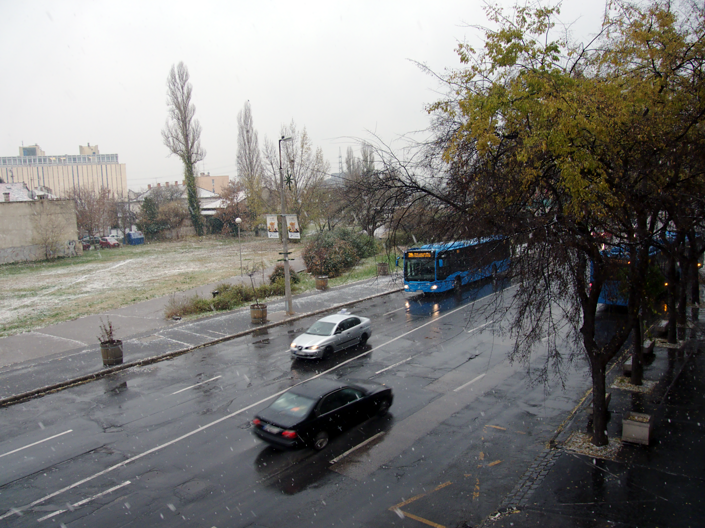 The first snow's sight in Ujpest (2016.11.16)