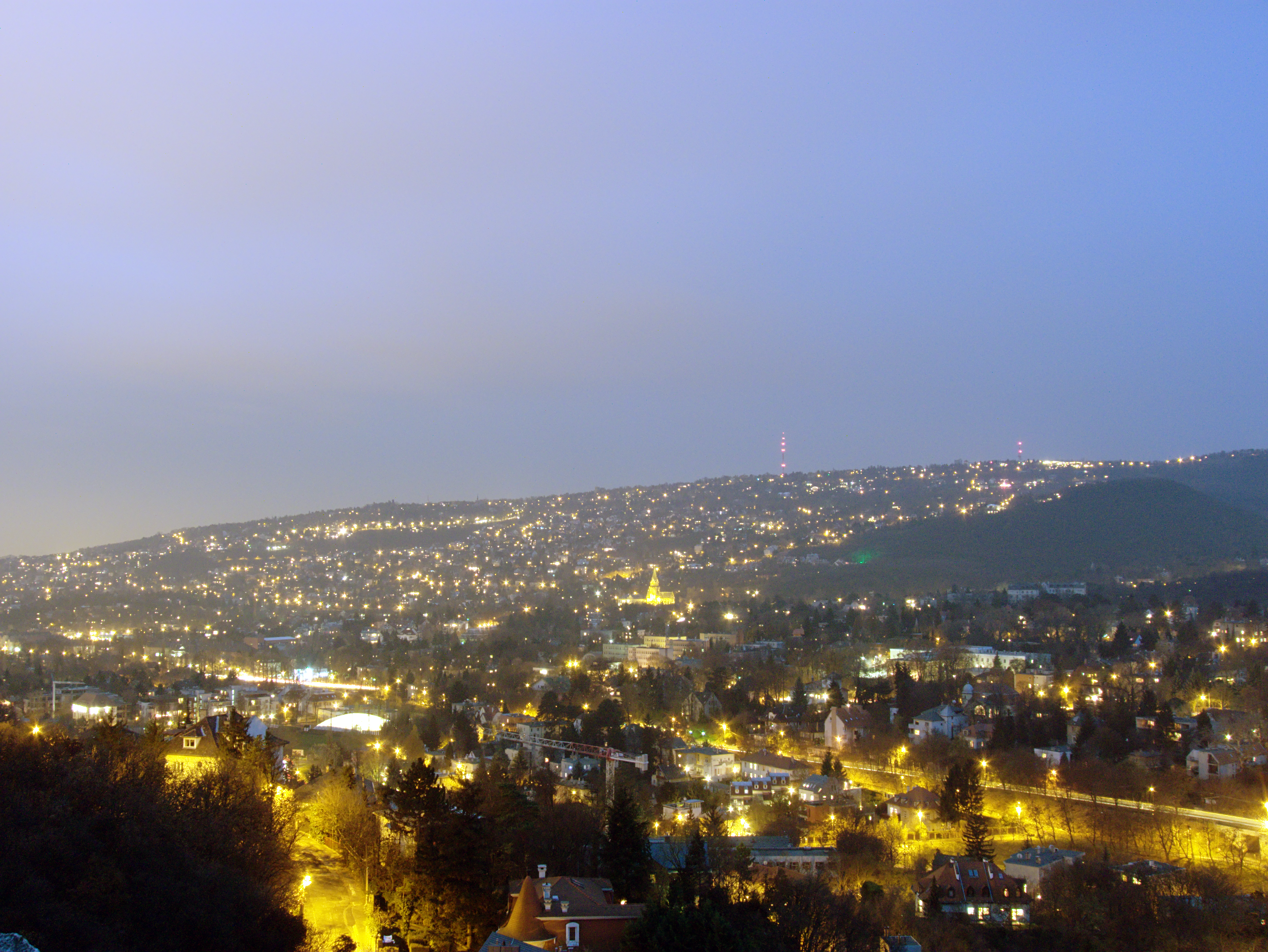 Budapest blue hour from Apathy-szikla (2016.11.18)