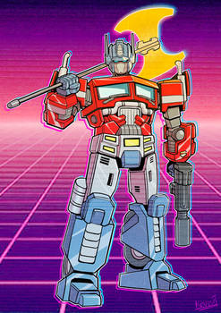 Retro style Optimus prime