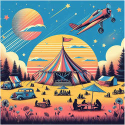 Rock-Zirkus-Festival - AI Wallpaper