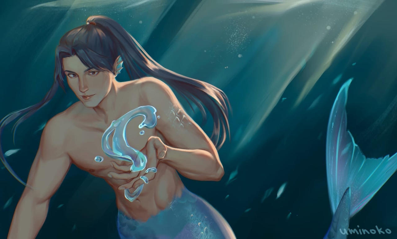 Deviantart Ghost Merman Merman by uminokoart on DeviantArt
