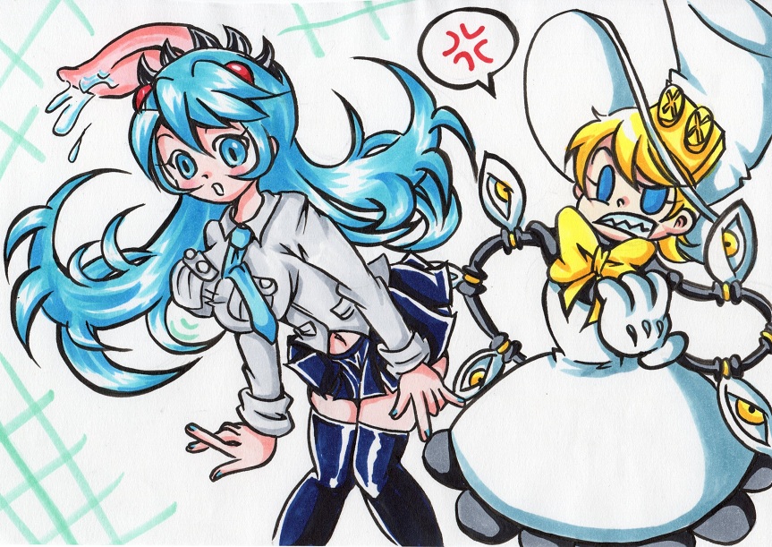 Hatsune Filia and Kagamine Peacock