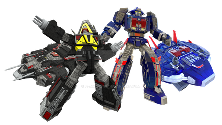 Astro Megazord and Delta Megazord