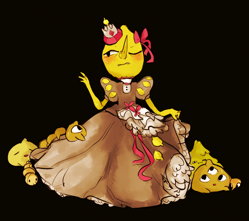 lemongrab + frilly dress