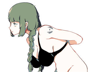 Ame with her bra U///U