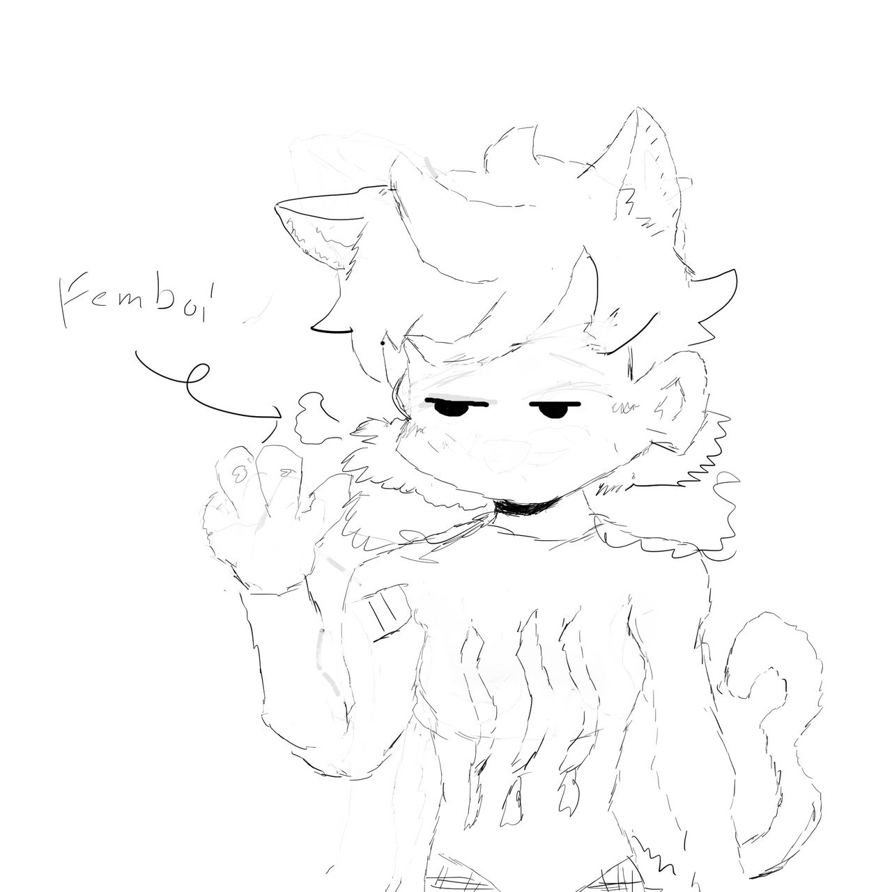 my femboi friend asked me to draw him by InkSanstriesART on DeviantArt
