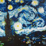 Van Gogh's Starry Night via Spraycan