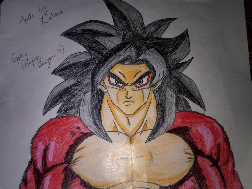 Goku super saiyan 4 draw ❤  Super sayajin, Goku, Super sayajin 4