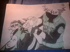 Kakashi Hatake with his Ninja Dogs