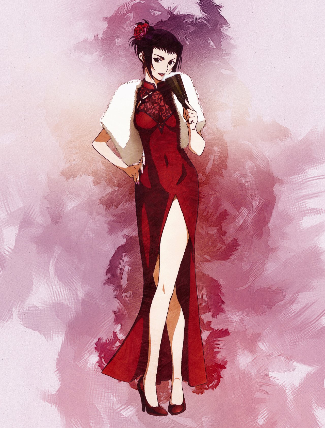 faye valentine red dress anime Anyone know what episode this is from, or have a full body picture of faye? I want to cosplay in this outfit! : r/cowboybebop