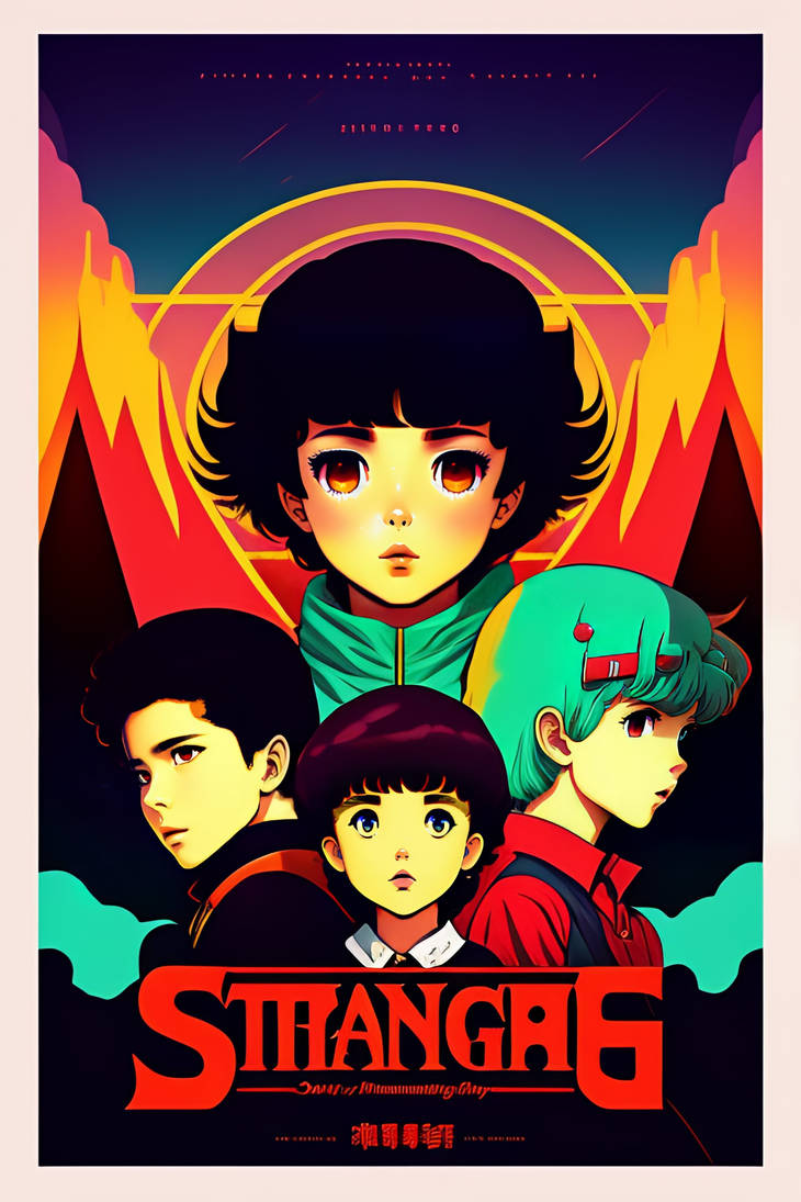 Vintage Anime Poster for Stanger Things by AISmart on DeviantArt
