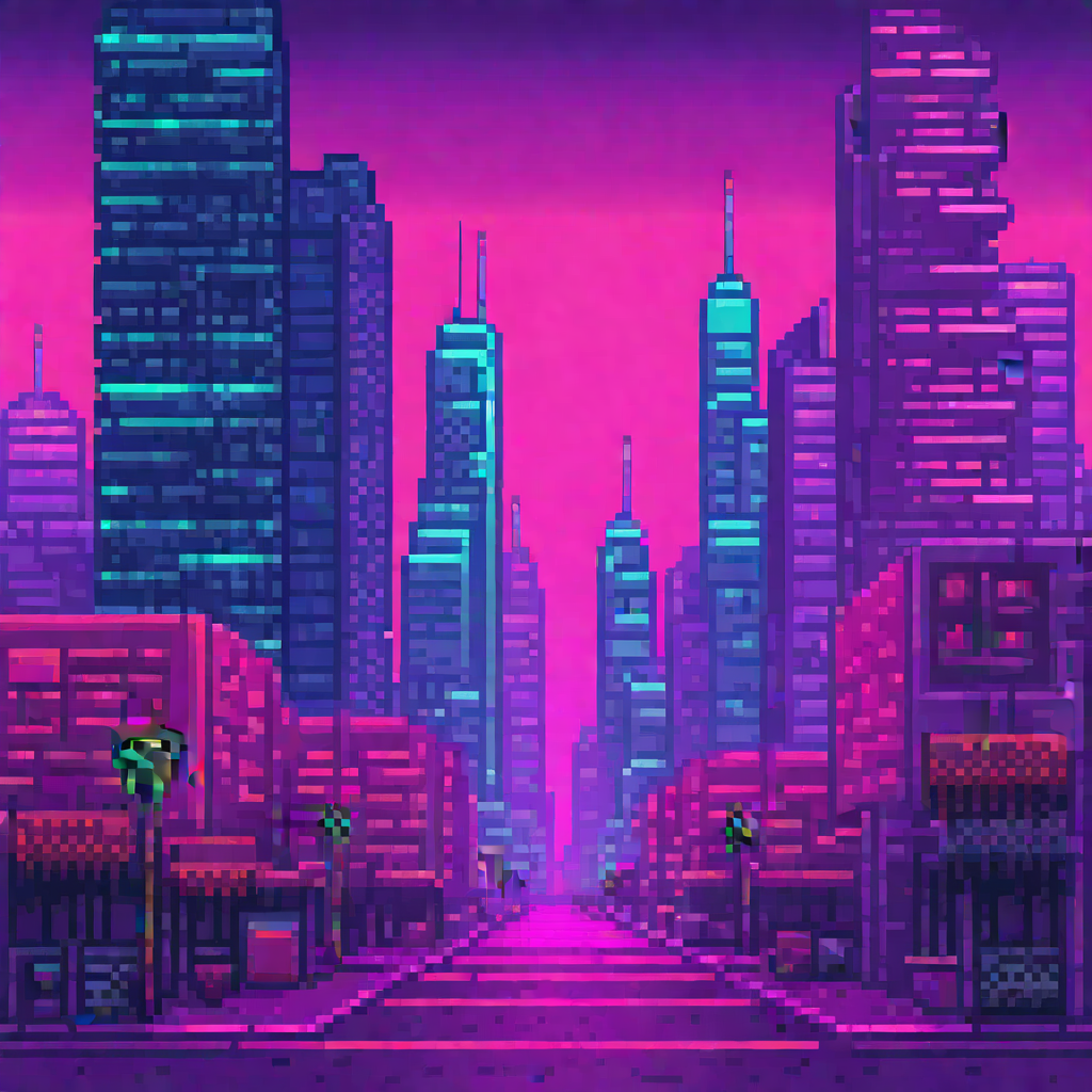 Cyber Pixel Pixel Cyber City Vapors by AISmart on DeviantArt