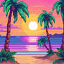 Pixel Tropical Beach Vapors