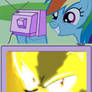 Rainbow dash likes super sonic.