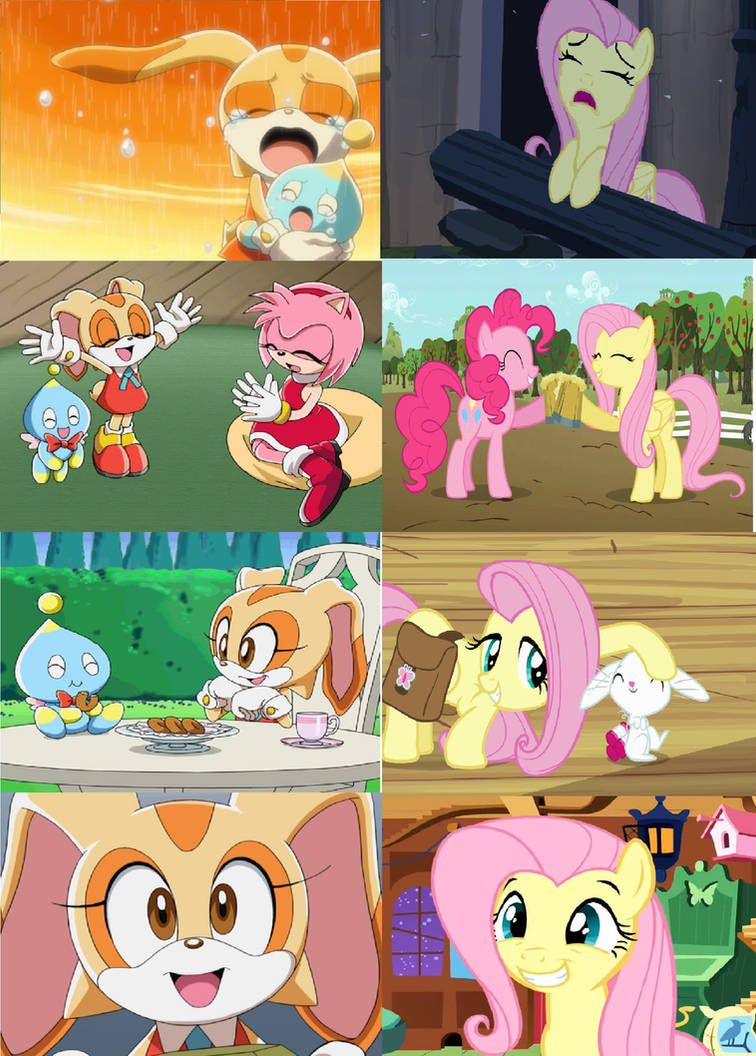 Cream the rabbit and Fluttershy comparison by brandonale on DeviantArt