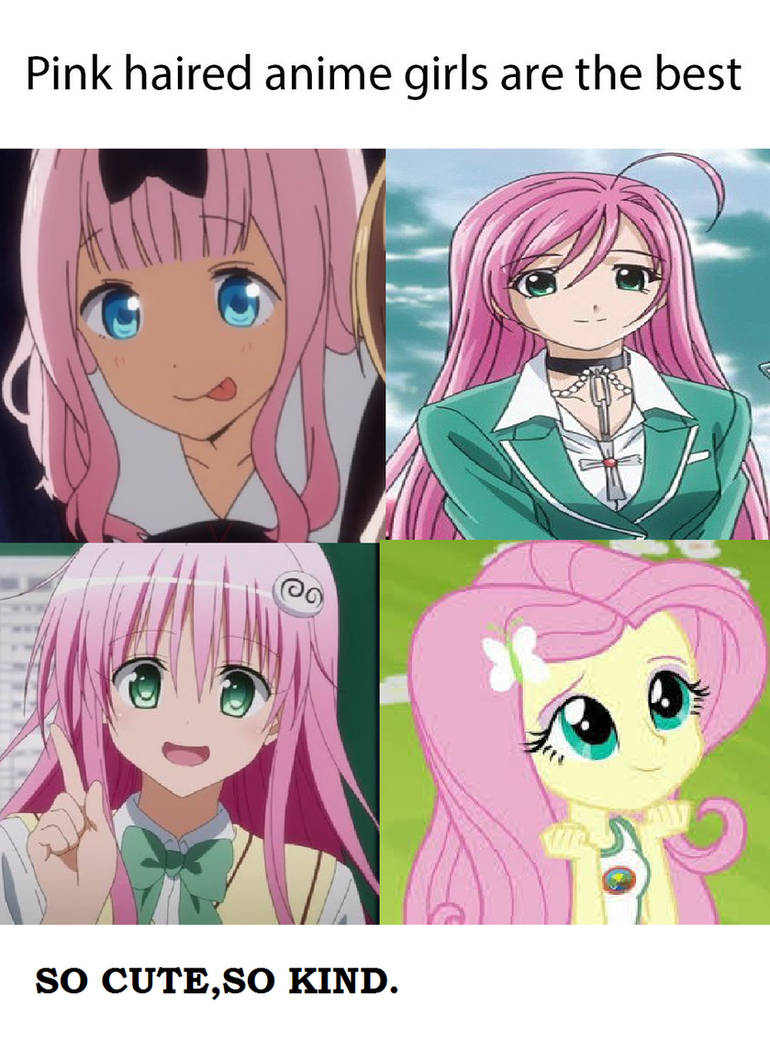 Anime girl, pink eyes and pink hair anime #1393954 on animesher.com