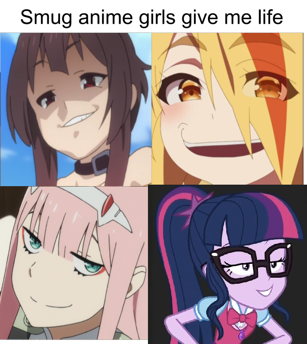 Smug Anime Girls meme 2. by brandonale on DeviantArt