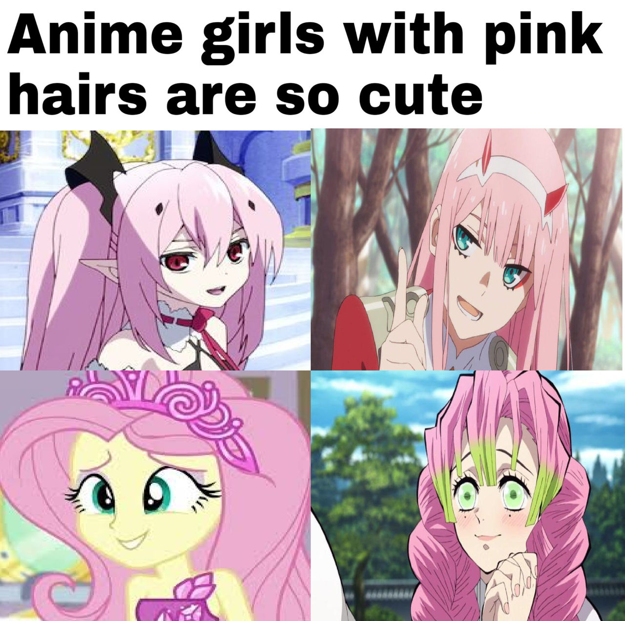 Anime Girls with Pink hair Meme. by brandonale on DeviantArt