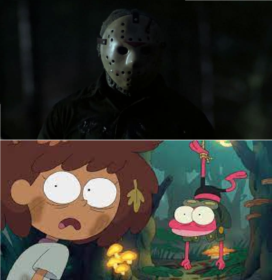 Scared Anne Anne and Spring scared by Jason Voorhees. by brandonale on DeviantArt