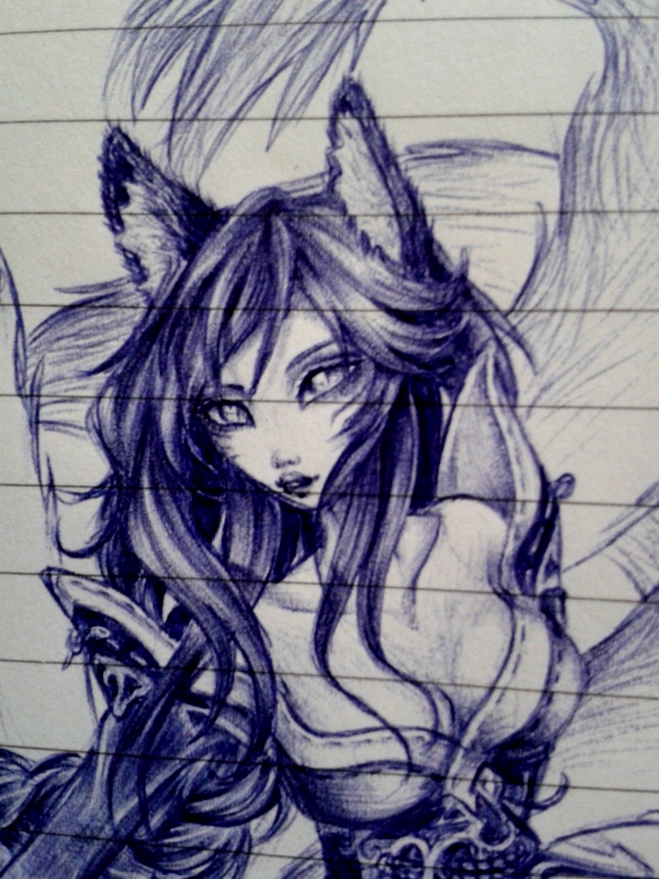 Ahri the nine tailed fox close up