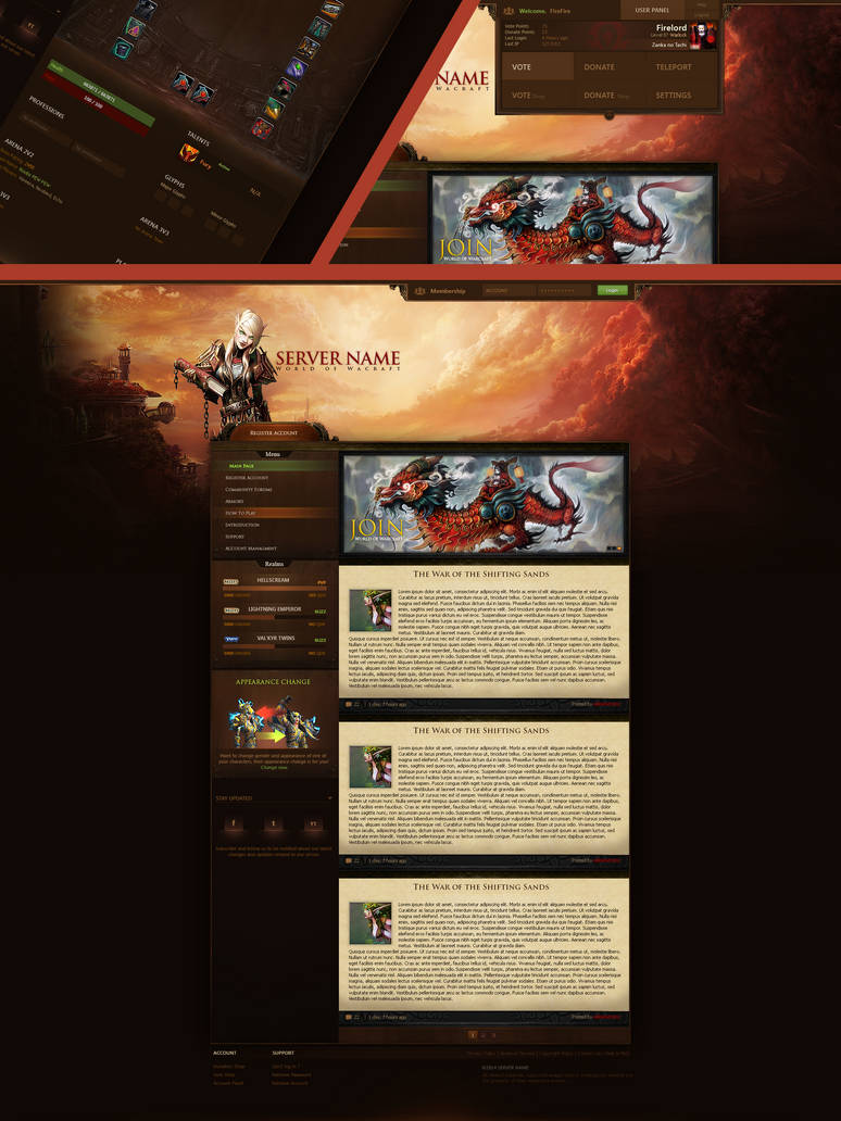 World of Warcraft Layout by DataBase379 on DeviantArt