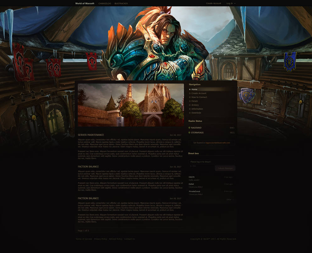 World of Warcraft Layout #5 by DataBase379 on DeviantArt