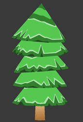 Cartoon Pine Tree - Art Style Test