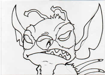 Stitch card inked