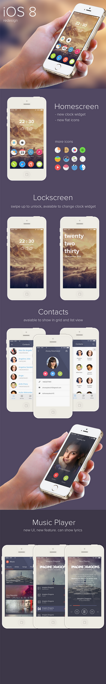 iOS 8 redesign concept by altavizta