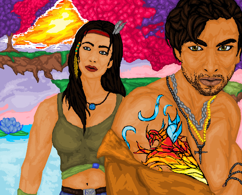 psychedelic Miguel and Julia idea