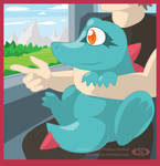 Training with Totodile by DoNotDelete