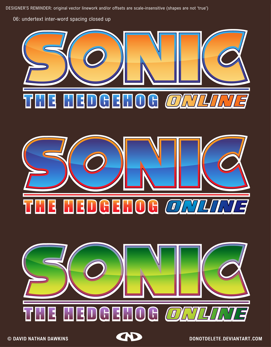 Sonic the Hedgehog Online Logo (Final Versions B)