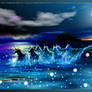 Magical Mystical Night waves unicorn