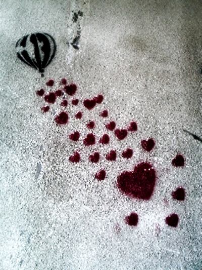 Hearts on the wall...