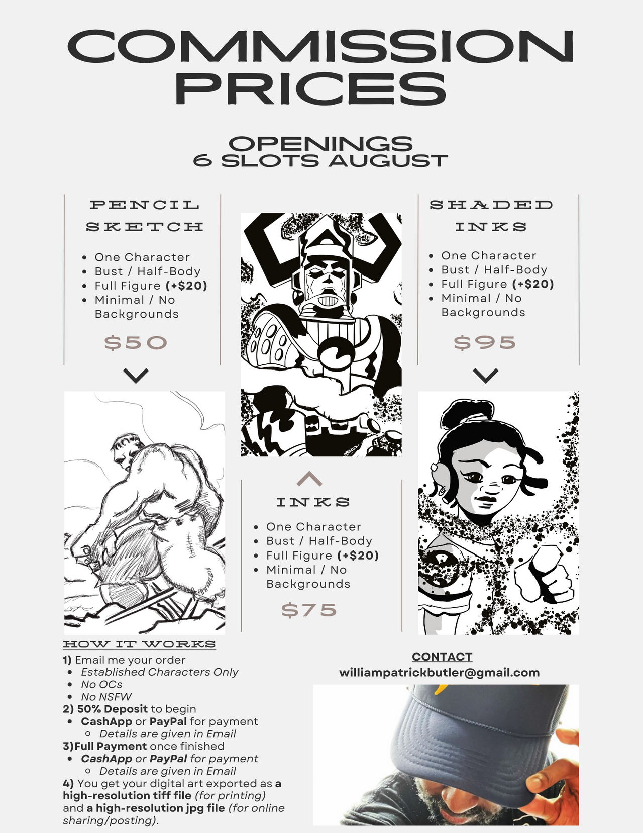 Commission Rates Drawing Ph COMMISSION PRICE GUIDE! by wpbutler on DeviantArt