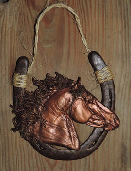 Faux Bronze Horse Head
