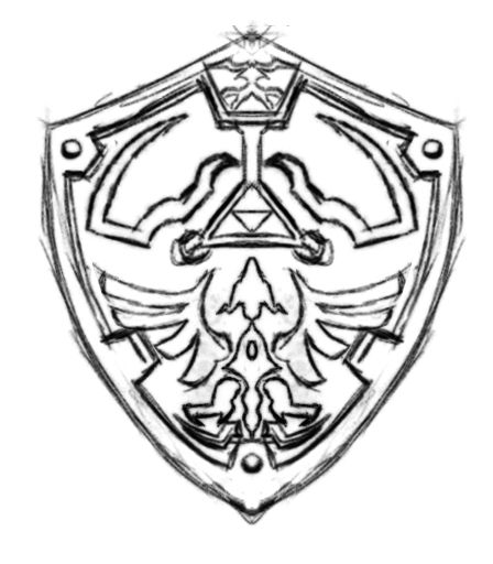 Hylian Shield Sketch by ThunderLuxray on DeviantArt