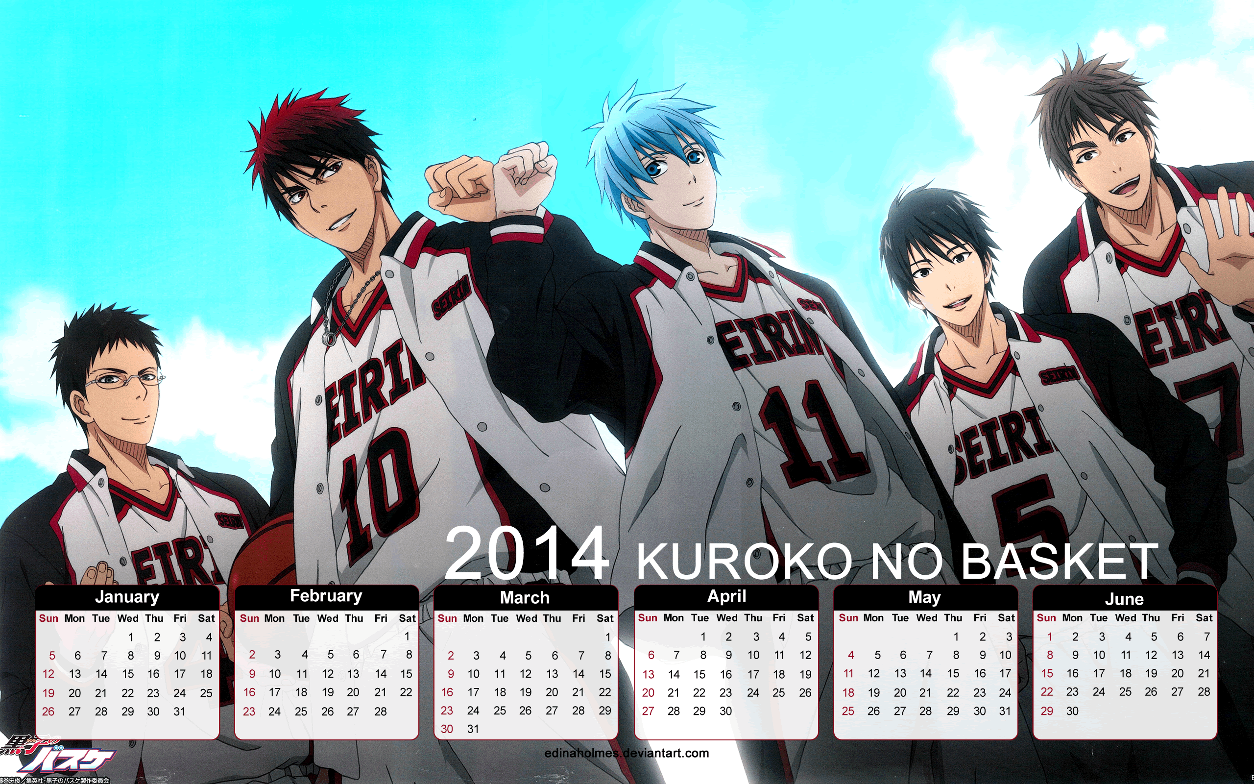 First Six Month Calendar Wallpaper 2014 - KnB by edinaholmes on DeviantArt First Six Month Calendar Wallpaper 2014 - KnB by edinaholmes on DeviantArt