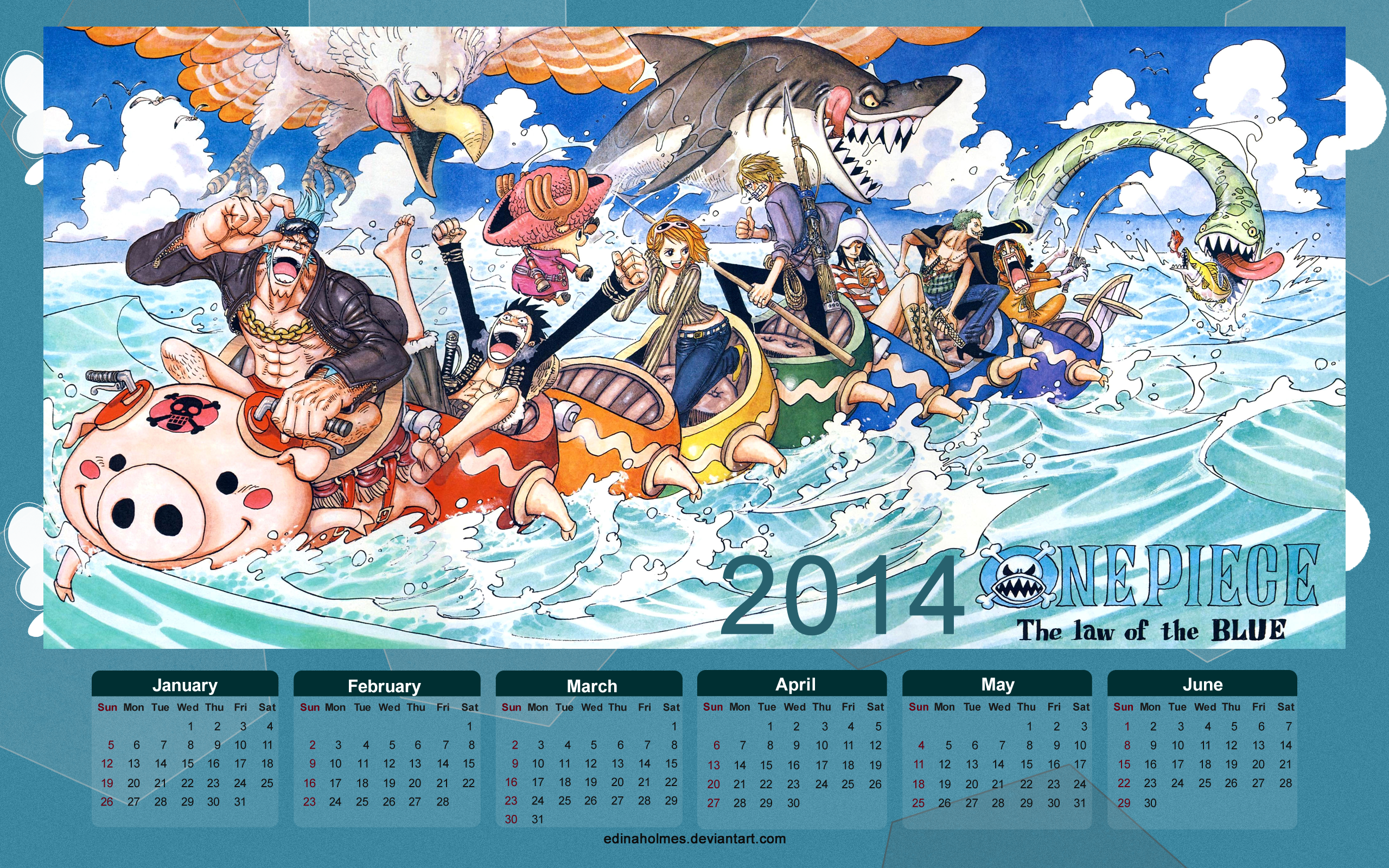 First Six Month Calendar Wallpaper 2014 - OP