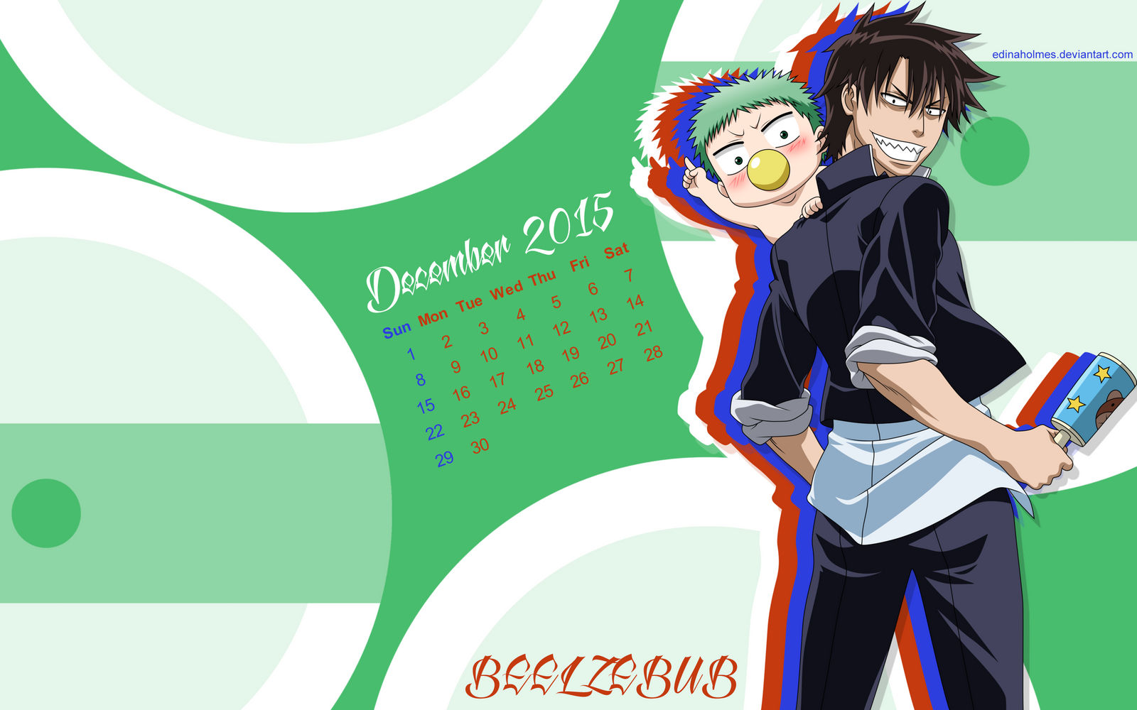 Calendar Wallpaper December 2015 Beelzebub By Edinaholmes On Calendar Wallpaper December 2015 Beelzebub By Edinaholmes On Images, Photos, Reviews