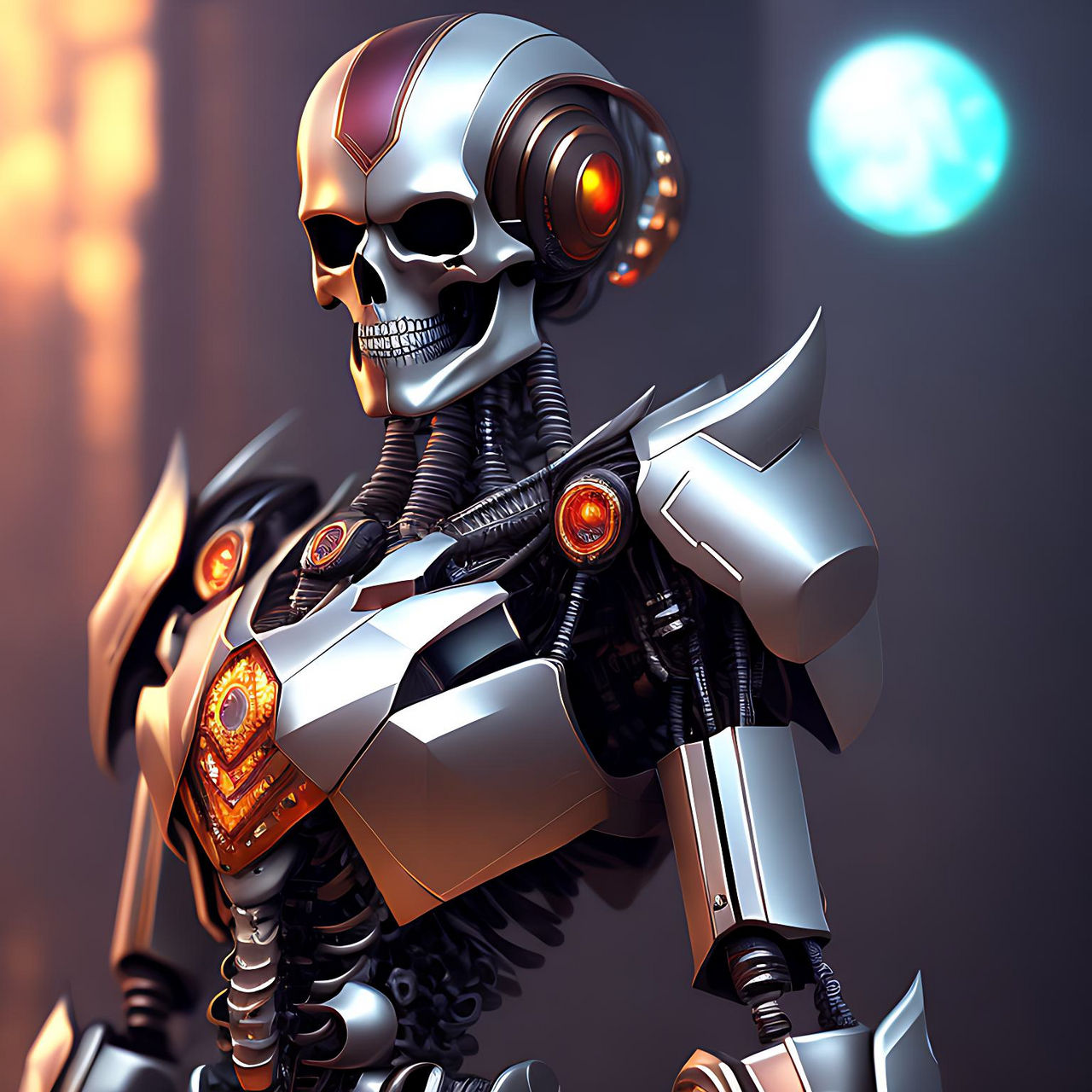 Skeleton Robot by NullAIArt on DeviantArt
