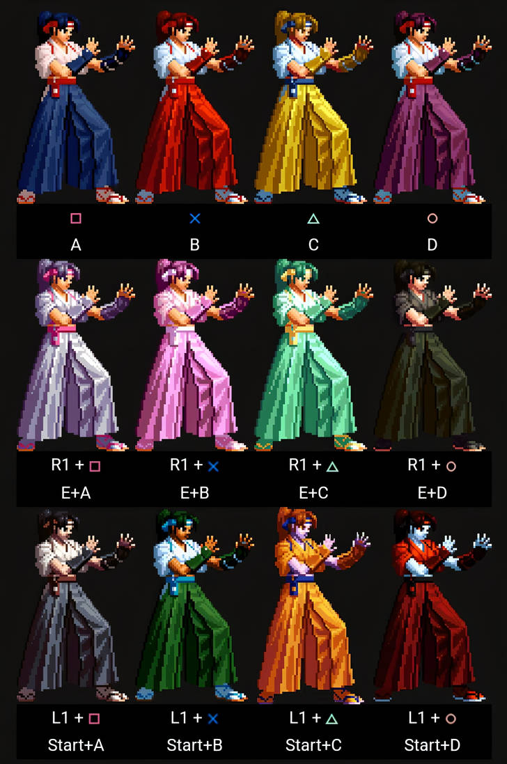 Ps2 Variations Kasumi Kofxi PS2 All COLOR Variations by TheJdvt on DeviantArt