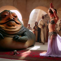 Slave Leia Belly Dancing before Jabba the Hutt II