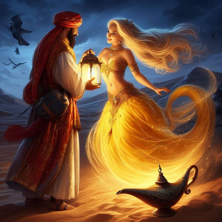 Genie of the Lamp and the Lantern by MagicianPendragon on DeviantArt